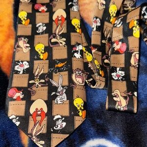 Warner Bros. Looney Tunes Character Tie - Black and Brown